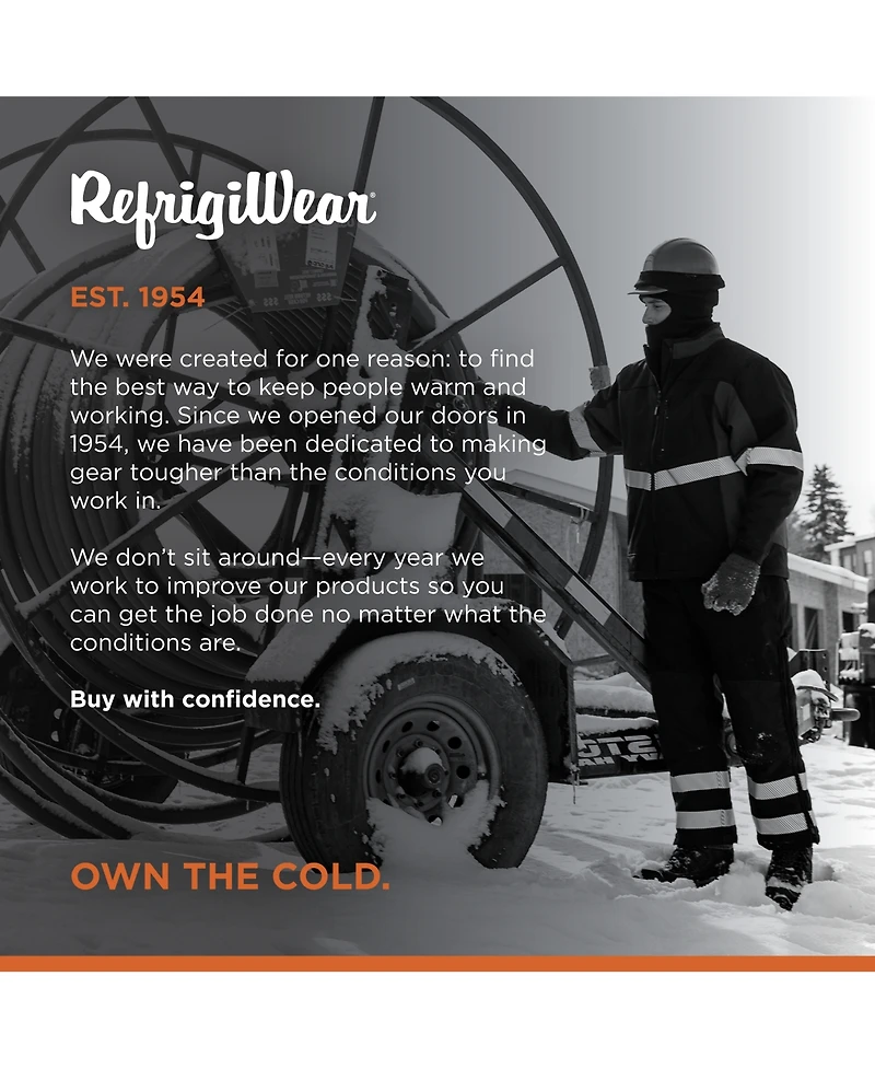 RefrigiWear Big & Tall Enhanced Visibility Insulated Softshell Jacket - High-Vis Winter Work Coat