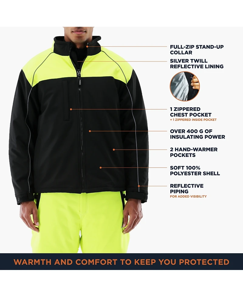 RefrigiWear Men's Two-Tone HiVis Insulated Jacket