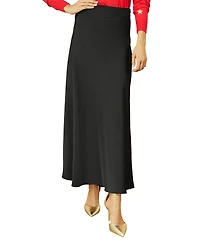 Yumi Women's Smart Satin Midi Skirt