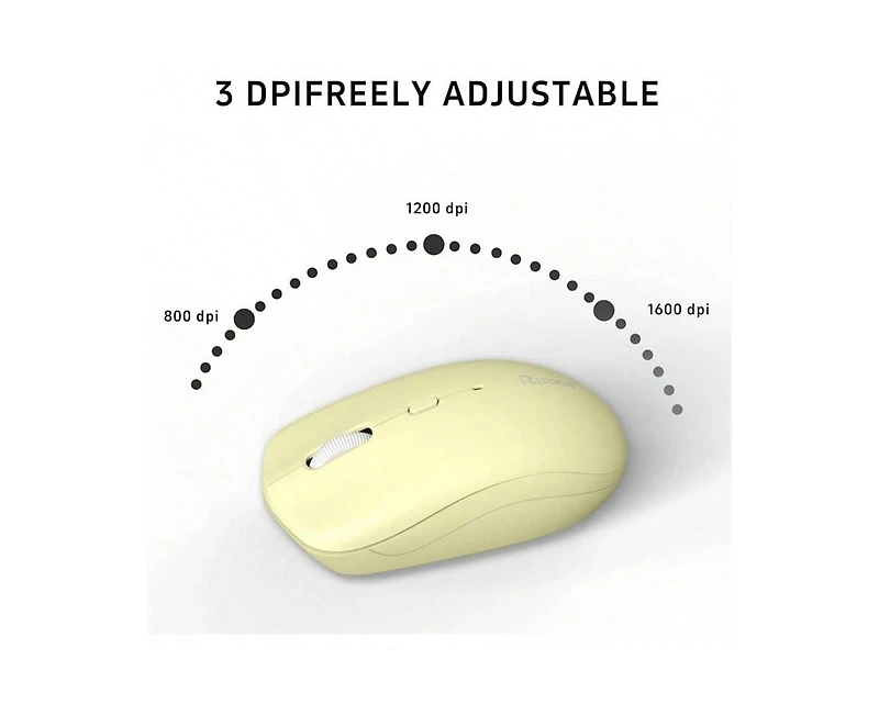 Risokeys Wireless Keyboard & Mouse Combo, Full-Size Keyboard, Adjustable Dpi Mouse, 2.4GHz Receiver for Pc/Laptop/Desktop