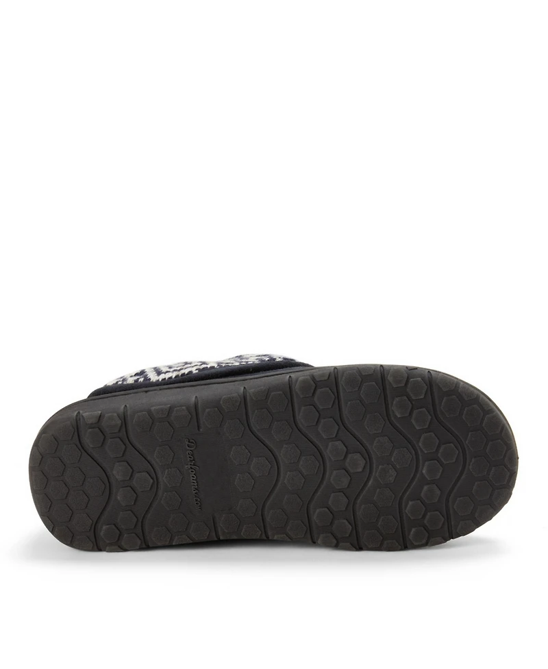 Dearfoams Women's Elsie Foldover Cuff Microsuede Clog Slipper