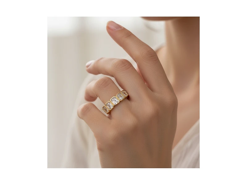 Bezel Set Cz Eternity Band
