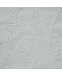 Habitat 100% Polyester Lausanne Sheer Chenille Leaf Delightful Texture Grommet Curtain Panel 52" x 84" Off White