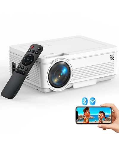 Mini Projector, Full Hd 1080P Support Video Projector, Portable Small Movie Projector