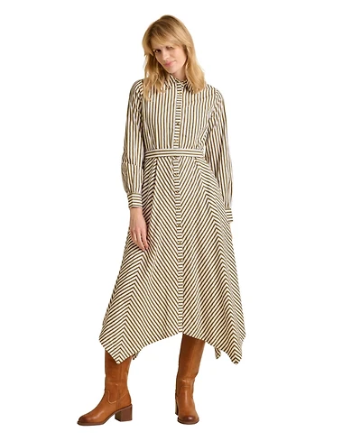 Brakeburn Women's Forrest Long Sleeve Shirt Midi Dress