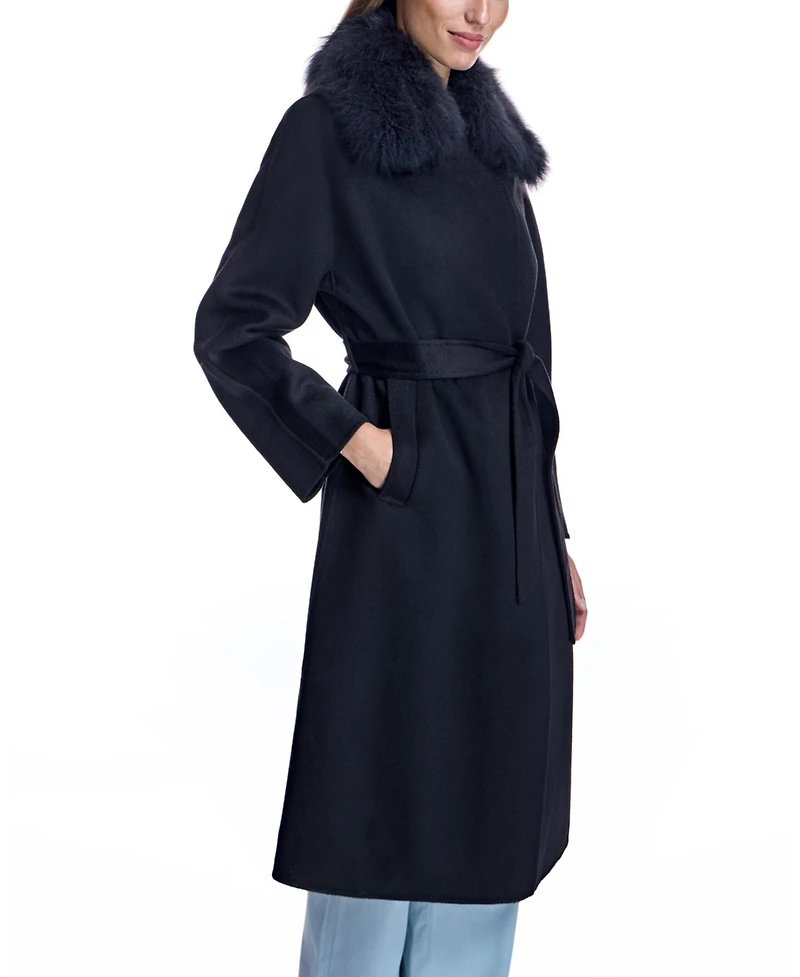 Julia & Stella by Maximilian Women's Fur-Trimmed Cashmere Coat