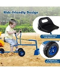 Sand Digger for Kids with 2-Handed Controls and Flexible Shovel