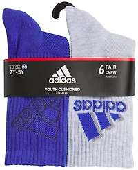 adidas Boys 5-7 Superlite Classic Quarter Socks, 6-Pack