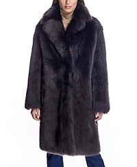 Julia & Stella by Maximilian Women's Reversible Shearling Lamb Teddy Coat