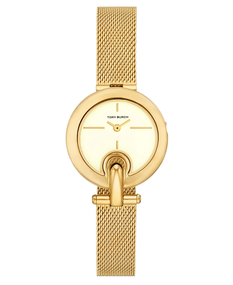 Tory Burch Women's The Pierced Small Quartz Two-Hand Gold Stainless Steel, 30mm