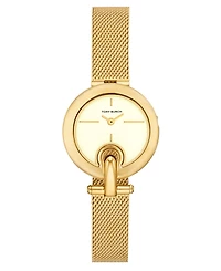 Tory Burch Women's The Pierced Small Quartz Two-Hand Gold Stainless Steel, 30mm