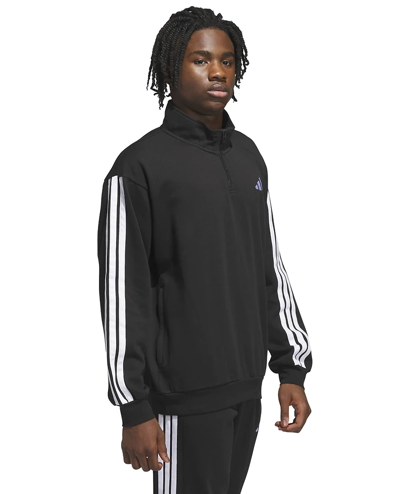 adidas Men's 3-Stripes Pull-On Sweatshirt
