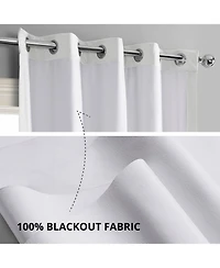 Half Price Drapes Primary White Grommet Signature Velvet Blackout Curtain