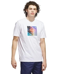 adidas Men's 3-Stripes Lights Hoops Graphic Crewneck T-Shirt