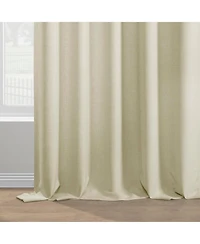 Half Price Drapes Gravity Ivory Italian Faux Linen Room Darkening Curtain