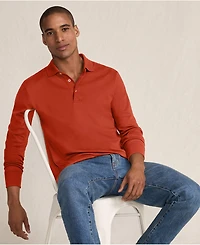 Lands' End Big & Tall Long Sleeve Cotton Supima Polo Shirt