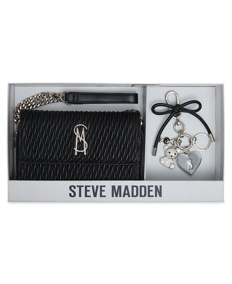 Steve Madden Boxed Carina Matelasse Crossbody Wallet