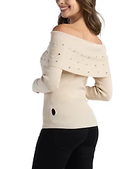 Bcx Juniors' Off-The-Shoulder Pull-On Sweater