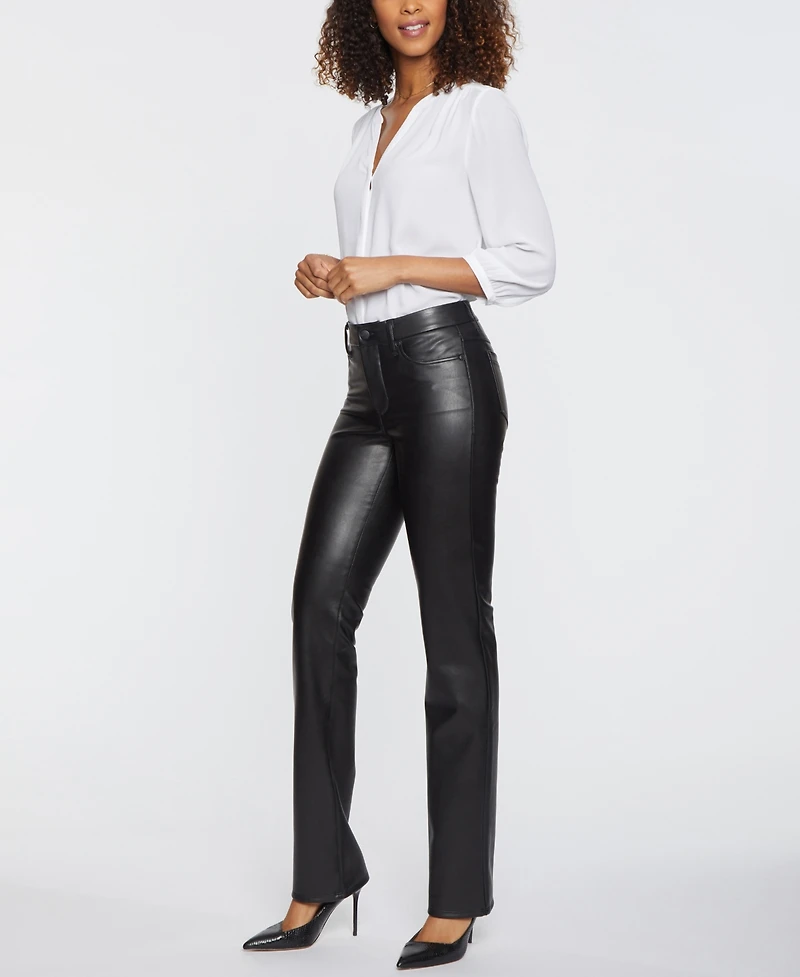 Nydj Women's Faux Leather Marilyn Straight Pants
