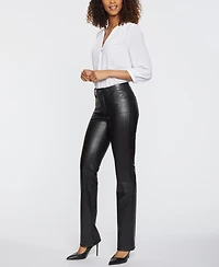 Nydj Women's Faux Leather Marilyn Straight Pants