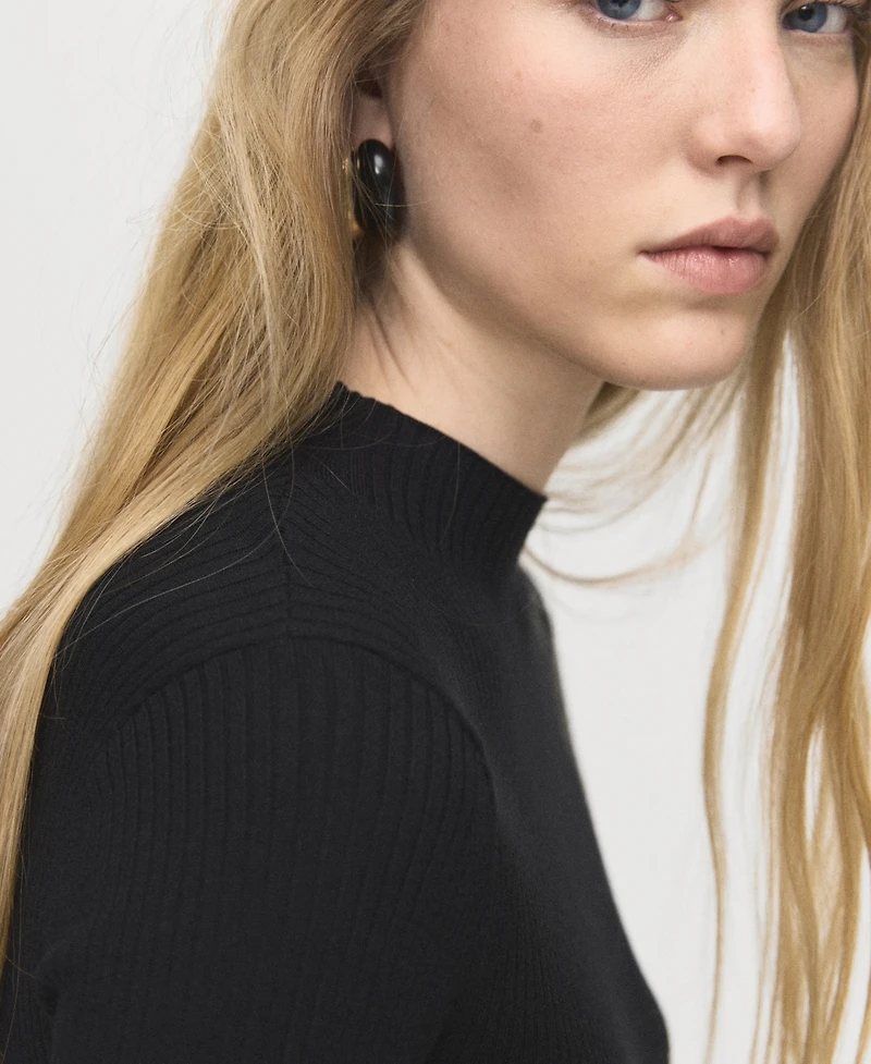 Mango Women's Buttons Asymmetrical Sweater