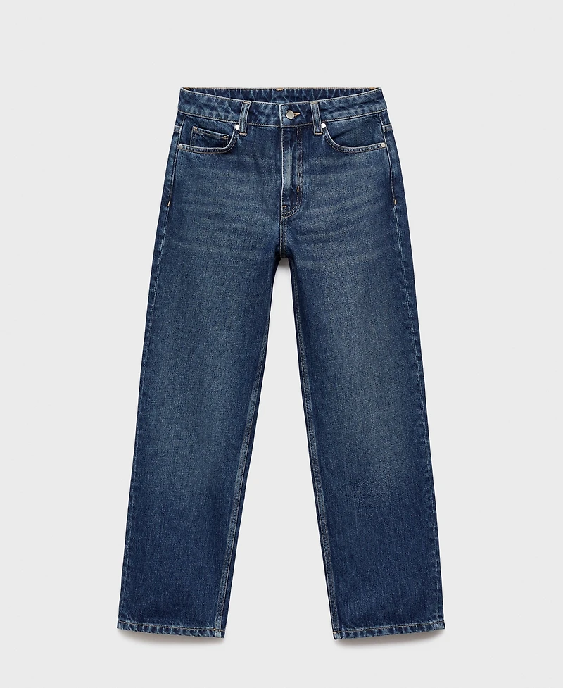 Mango Women's Mid-Rise Straight Jeans
