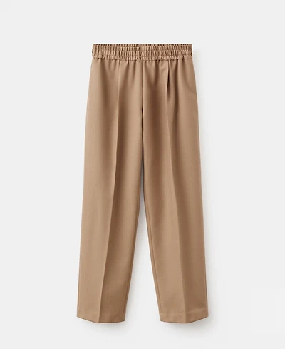 Mango Women's Wool Elastic Waist Pants