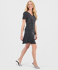 Connected Women's Plisse Tiered Dress