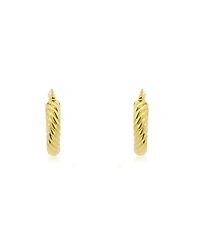 The Lovery Croissant Hoop Earrings 14K Gold