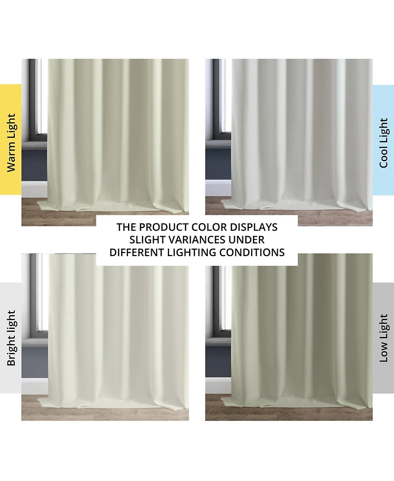 Half Price Drapes Excursion Ivory Faux Linen Hotel Blackout Curtain