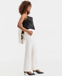 Anne Klein Women's Mid-Rise Pull-On Straight Pants