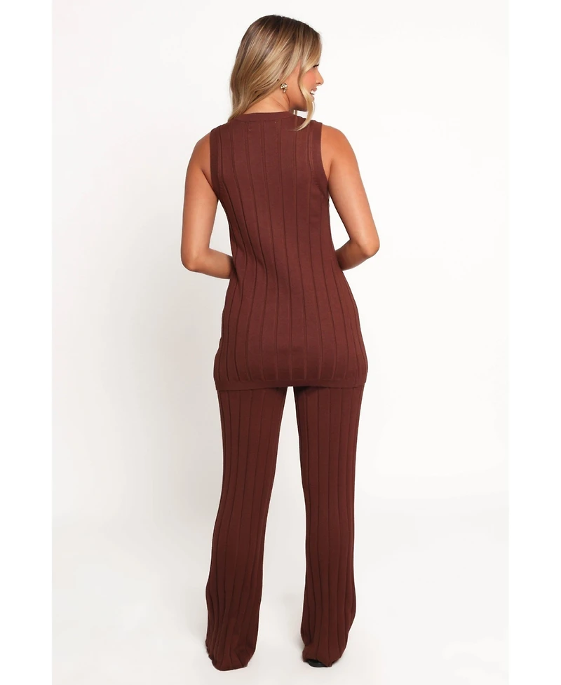Petal and Pup Women's Bowery Knit Set - Chocolate