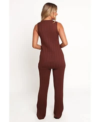 Petal and Pup Women's Bowery Knit Set - Chocolate