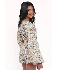 Petal and Pup Women's Soul Belted Romper - Paisley
