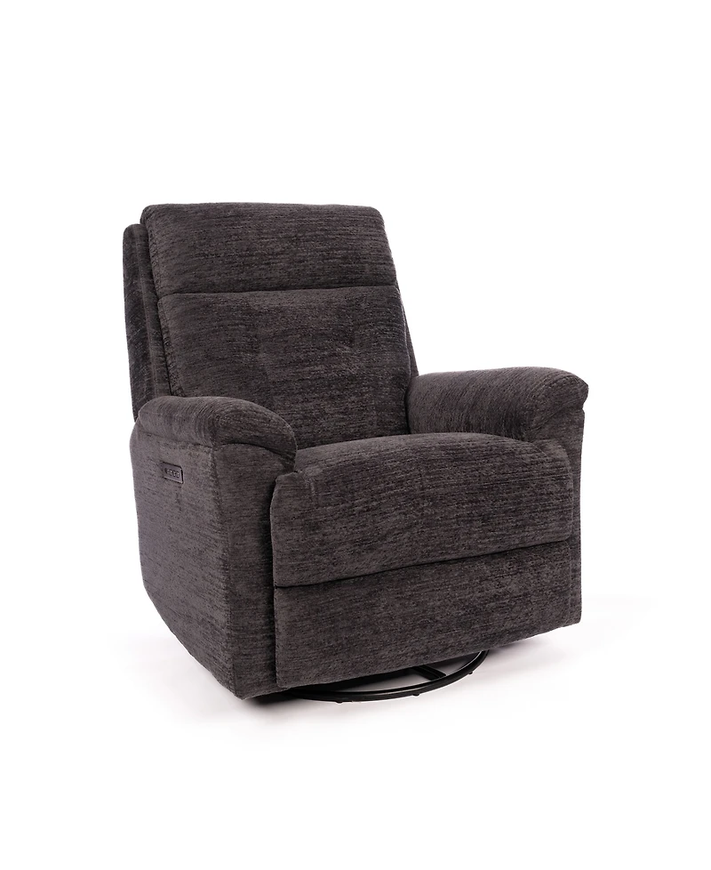 Flexsteel 38" Sophia Power Swivel Gliding Recliner with Power Headrest Lumbar