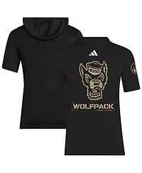 Adidas Men's Black Nc State Wolfpack 2025 Military Appreciation Aeroready Hooded T-Shirt