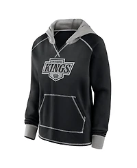 Logo Athletic Women's Black Los Angeles Kings Hit It French Terry Full-Zip Hoodie