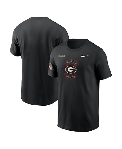 Nike Men's Black Georgia Bulldogs 2025 Military Appreciation Dri-fit T-Shirt
