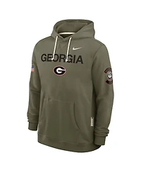 Nike Men's Olive Georgia Bulldogs 2025 Military Appreciation Dri-fit Hoodie