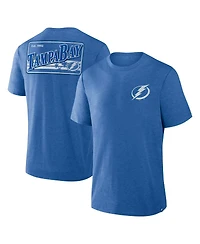 Fanatics Men's Heather Blue Tampa Bay Lightning Fan Lanes Tri-Blend T-Shirt