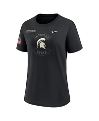 Nike Women's Black Michigan State Spartans 2025 Military Appreciation Dri-fit T-Shirt