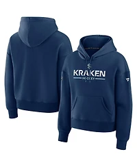 Fanatics Women's Deep Sea Blue Seattle Kraken Authentic Pro Primary Pullover Hoodie