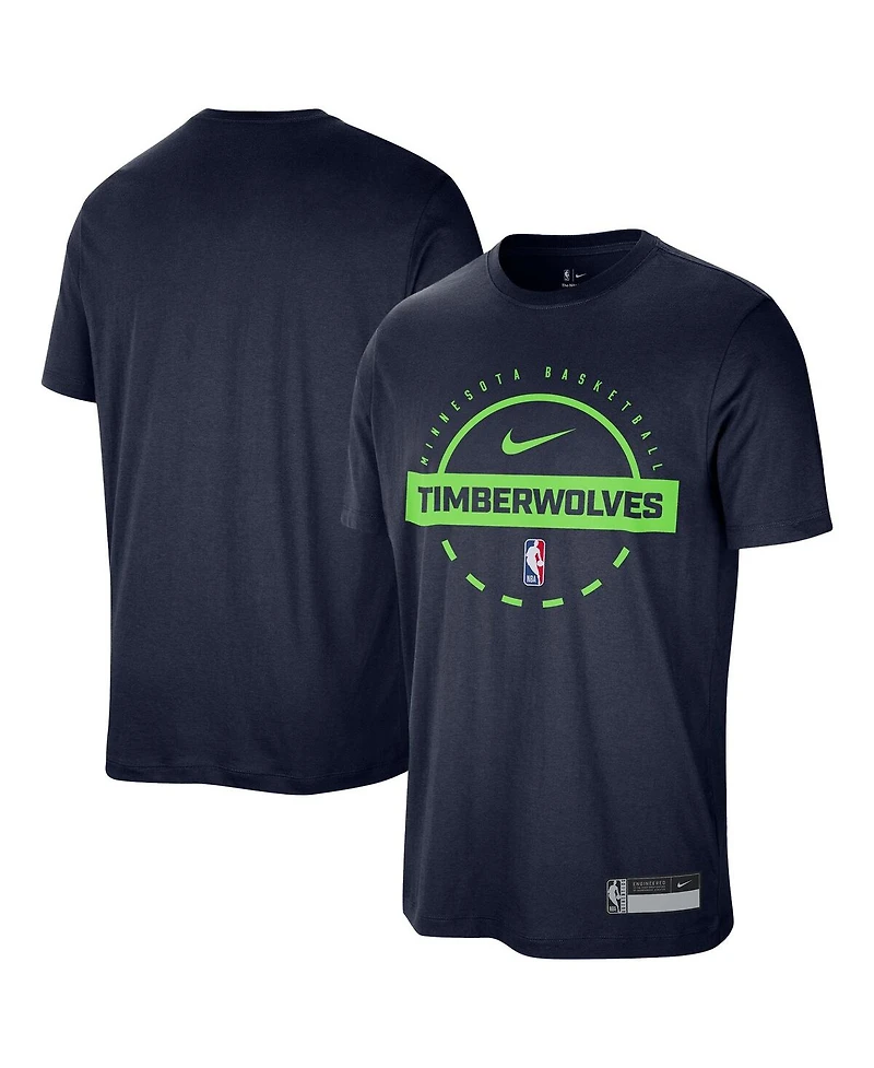 Nike Men's Navy Minnesota Timberwolves 2025/26 On-Court Flare Performance Practice T-Shirt
