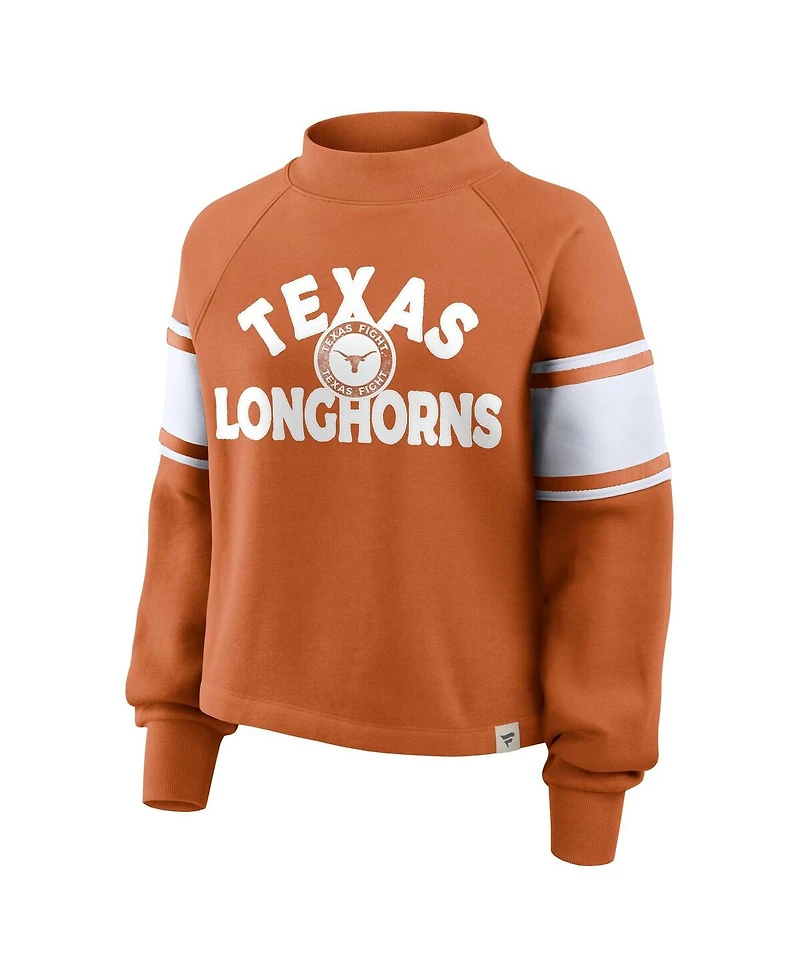 Fanatics Women's Texas Orange Longhorns Oversized Hometown Premium Punt Coverage Raglan Pullover Sweatshirt