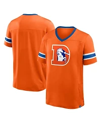 Fanatics Men's Orange Denver Broncos Hometown Premium Hashmark V-Neck T-Shirt