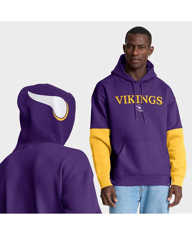 Fanatics Men's Purple Minnesota Vikings Helmet Retro Pullover Hoodie