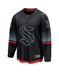Fanatics Men's Philipp Grubauer Black Seattle Kraken Alternate Breakaway Player Jersey
