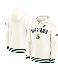 Nike Men's Cream Michigan State Spartans Legacy Retro Pullover Hoodie