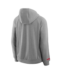 Nike Men's Gray Ohio State Buckeyes 2025 Courtside Basketball Practice Raglan Dri-fit Hoodie