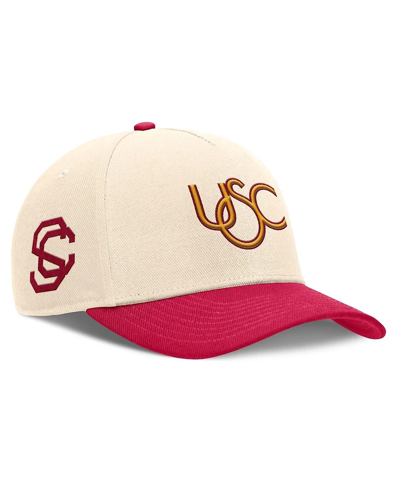 Nike Men's Natural/Cardinal Usc Trojans Academic Rise Dri-fit Adjustable Hat